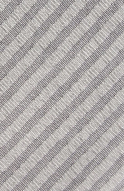 Thom Browne Cotton Seersucker Tie In Light Grey