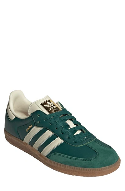 Shop Adidas Originals Samba Sneaker In Green/ Cream/ Gold Met.