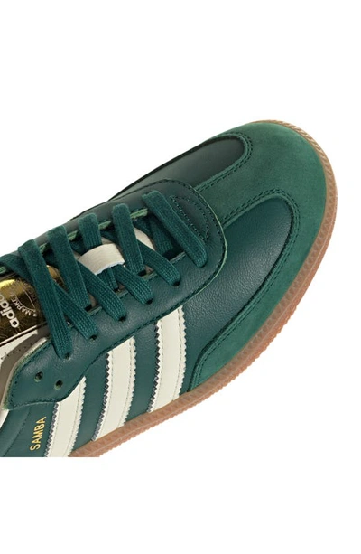 Shop Adidas Originals Samba Sneaker In Green/ Cream/ Gold Met.