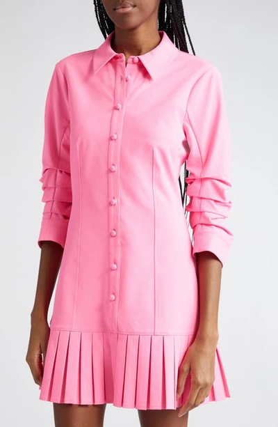 Shop Cinq À Sept Lucilla Shirtdress In Electric Pink