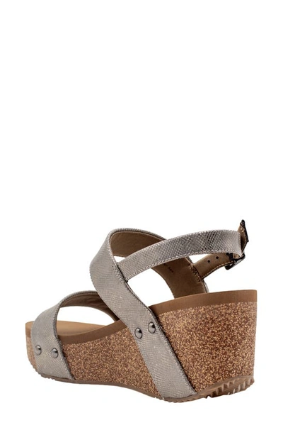 Volatile Summer Love Platform Wedge Sandal In Pewter