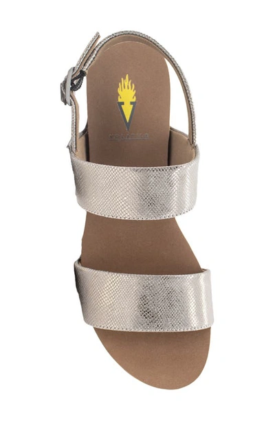 Volatile Summer Love Platform Wedge Sandal In Pewter