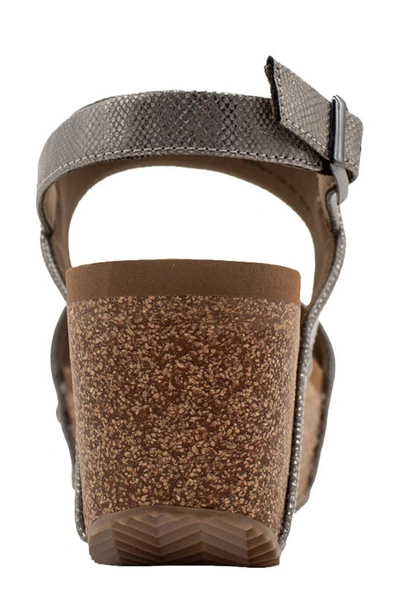 Volatile Summer Love Platform Wedge Sandal In Pewter
