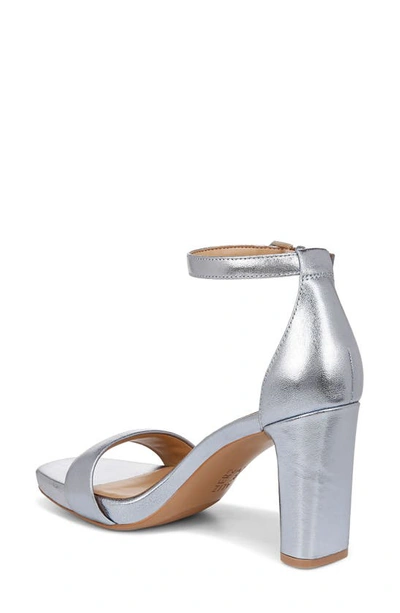 Naturalizer Joy Ankle Strap Sandal In Light Blue Metallic Leather