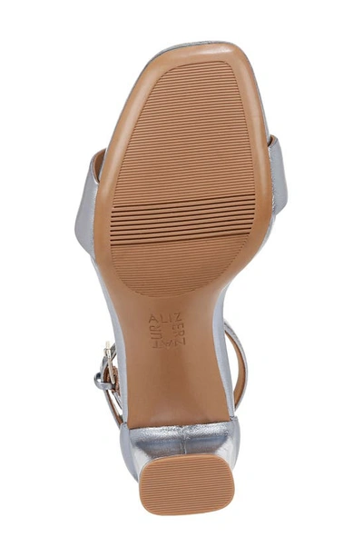 Naturalizer Joy Ankle Strap Sandal In Light Blue Metallic Leather