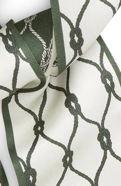 Shop Tory Burch Rope Ribbon Wool & Silk Tie Scarf In Green