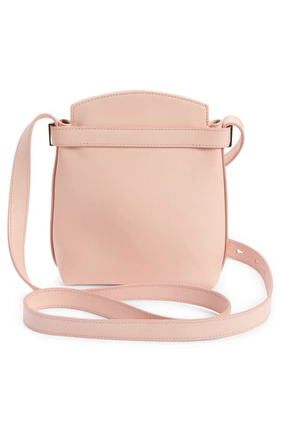 Shop Ferragamo Hug Bicolor Leather Crossbody Mini Bag In Nylund Pink