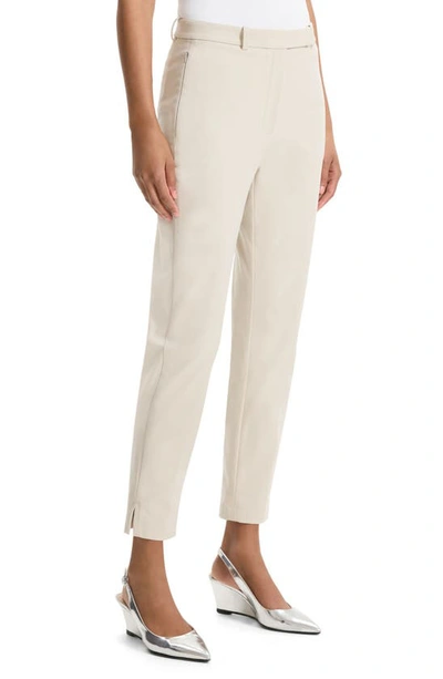 Theory Bistretch High-waist Tapered Crop Pants In New Sand