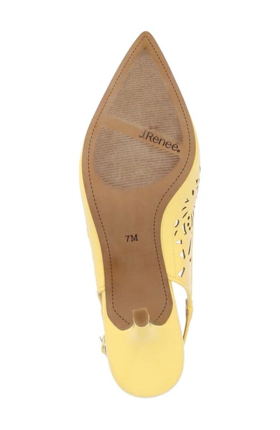 J. Reneé Vanani Slingback Pointed Cap Toe Pump In Soft