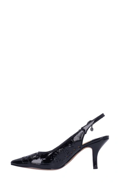 J. Reneé Vanani Slingback Pointed Cap Toe Pump In Black