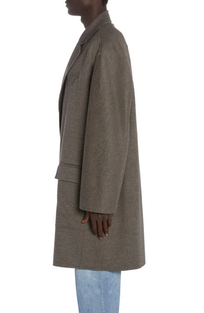 Bottega Veneta Men's Wool-cashmere Topcoat In Peppercorn Melange