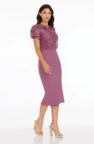Shop Dress The Population Marianne Lace Sheath Dress In Orchid