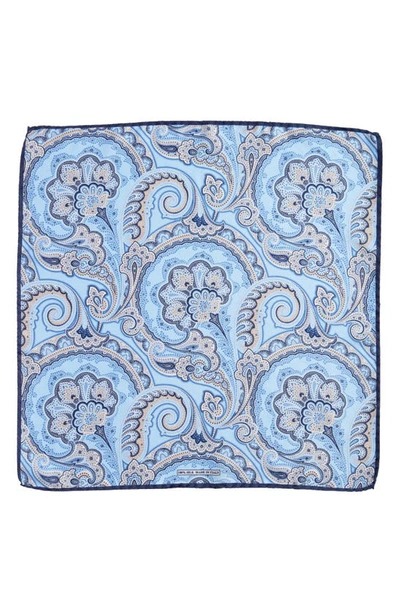 Nordstrom Silk Pocket Square In Lt Blue