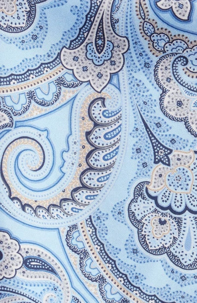 Nordstrom Silk Pocket Square In Lt Blue