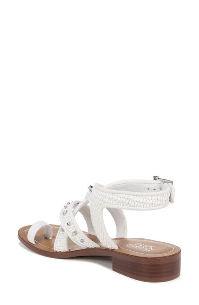 Franco Sarto Ina Toe Loop Sandal In White Studded