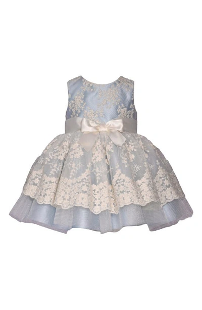 Shop Iris & Ivy Kids' Lace Fit & Flare Dress In Blue
