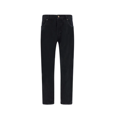 Saint Laurent Oklahoma Jeans In Black Denim In Black