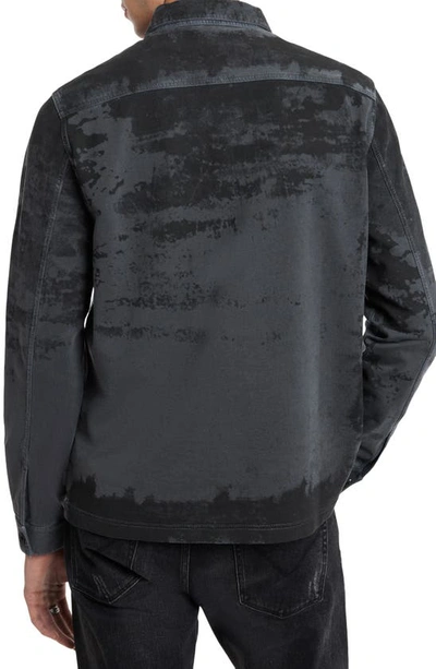 Shop John Varvatos Brighton Organic Cotton French Terry Chore Jacket In Iron Grey