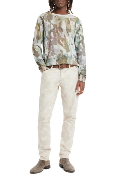 Shop John Varvatos Romain Crewneck Sweatshirt In White Multi