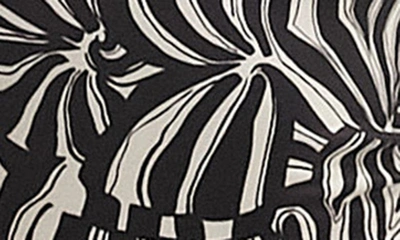 Topshop Tosphop Abstract Print Scoop Swimsuit In Monochrome-black In Black