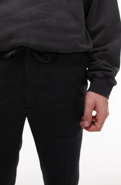 Shop Topman Skinny Smart Drawstring Waist Pants In Navy