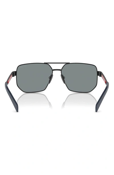 Shop Prada Sport 59mm Pilot Sunglasses In Matte Black