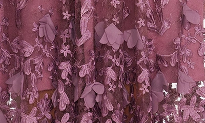 Dress The Population Darleen V-neck Embroidered Mesh Cocktail Dress In  Orchid | ModeSens
