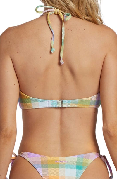 Billabong Warm Waves Drew Convertible Bikini Top In Pink Multi