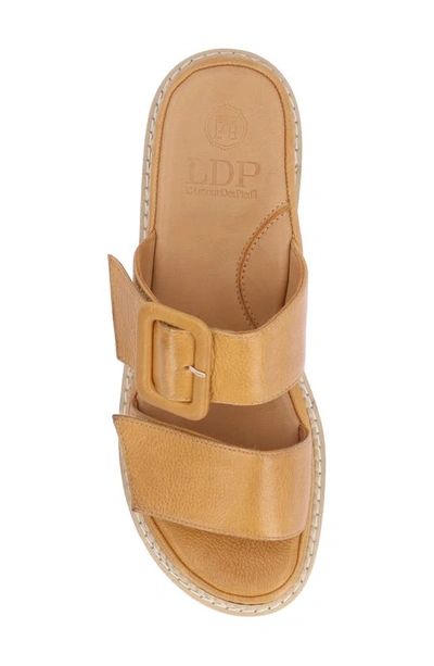 L'amour Des Pieds Dalbir Slide Sandal In Lioness