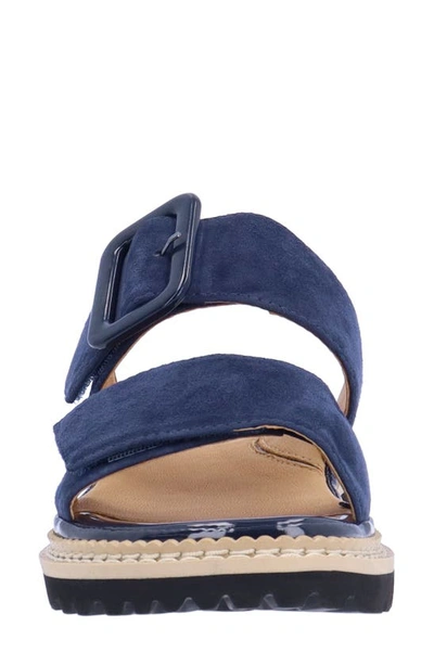 L'amour Des Pieds Dalbir Slide Sandal In Navy