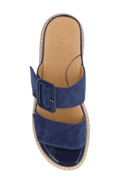 Shop L'amour Des Pieds Dalbir Slide Sandal In Navy