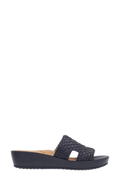 L'amour Des Pieds Cusaro Platform Wedge Slide Sandal In Black