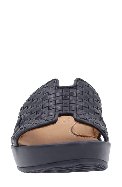 L'amour Des Pieds Cusaro Platform Wedge Slide Sandal In Black