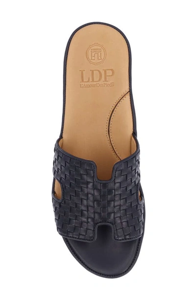 L'amour Des Pieds Cusaro Platform Wedge Slide Sandal In Black