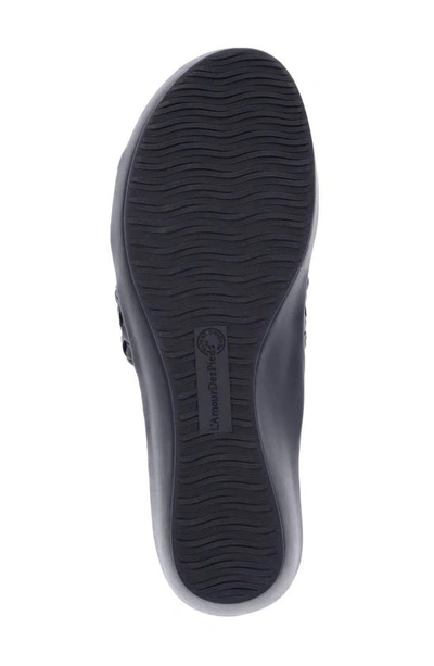 L'amour Des Pieds Cusaro Platform Wedge Slide Sandal In Black