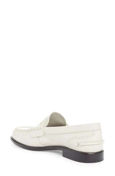 Rag & Bone Carter Calfskin Penny Loafers In Antique White