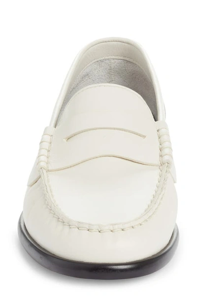 Rag & Bone Carter Calfskin Penny Loafers In Antique White