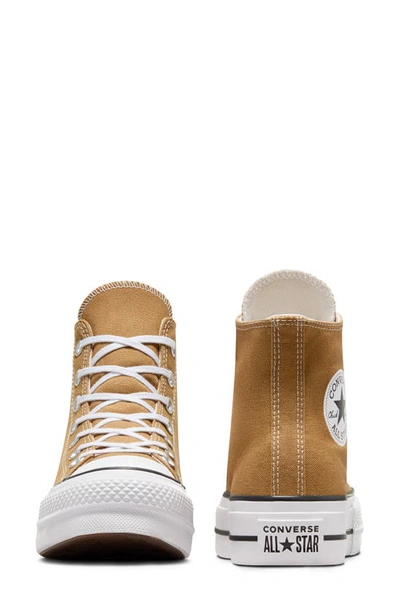 Shop Converse Chuck Taylor® All Star® Lift High Top Platform Sneaker In Trek Tan/ White/ Black