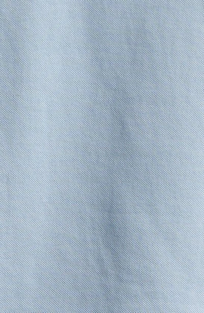 Eleventy Tipped Piqué Cotton Polo In Baby Blue