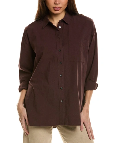 Shop Madewell Oversized Patch Pocket Shirt In Brown