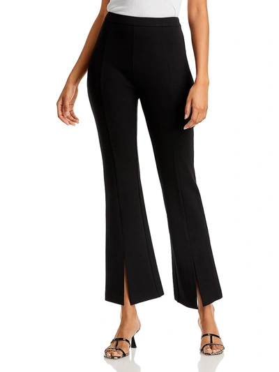 Shop Lucy Paris Womens Stretch Split Hem High-waist Pants In Black