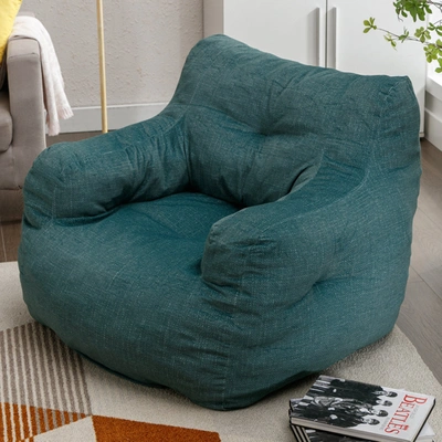 Shop Simplie Fun Soft Cotton Linen Fabric Bean Bag Chair Filled