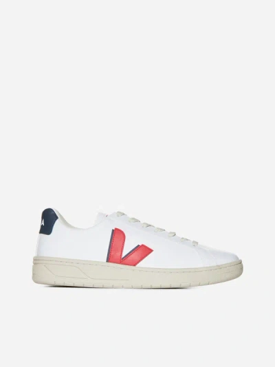 Shop Veja Urca Vegan Waxed Canvas Sneakers In White,pekin,nautico