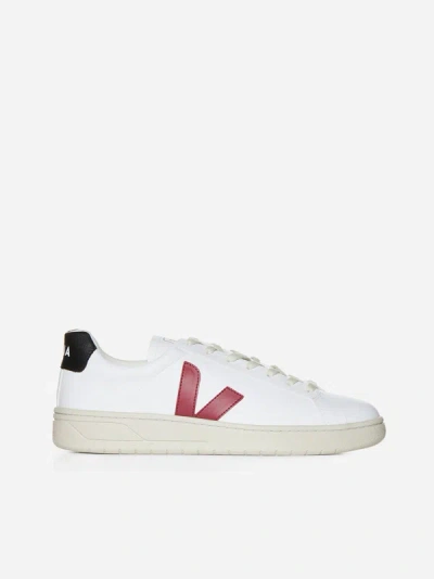 Shop Veja Urca Vegan Waxed Canvas Sneakers In White,marsala,black