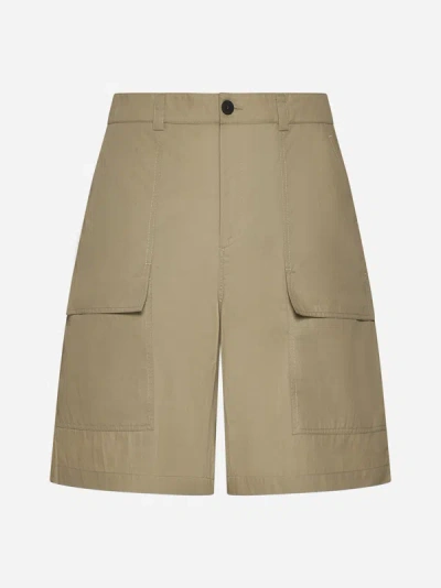 Shop Studio Nicholson Tiller Cotton-blend Shorts In Sand