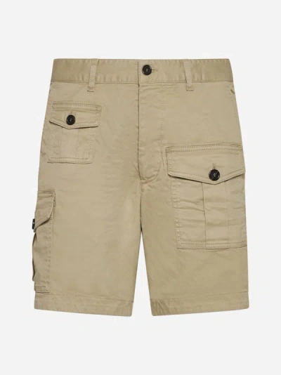 Shop Dsquared2 Sexy Cargo Cotton Shorts In Stone