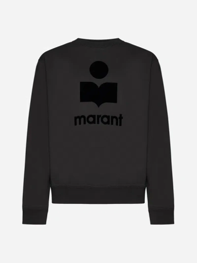 Shop Marant Mikoy Cotton-blend Sweatshirt In Faded Black
