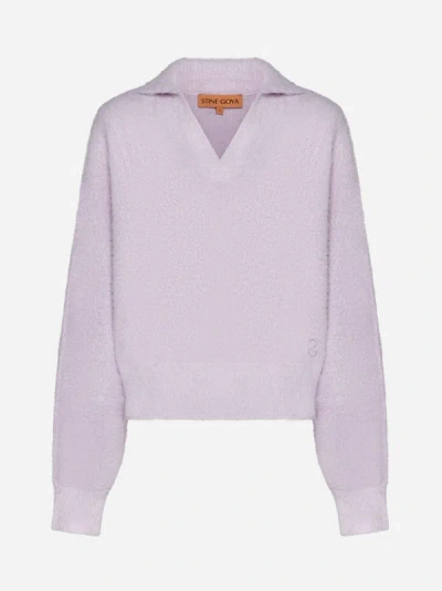 Shop Stine Goya Naia Fluffy Knit Sweater In Pink