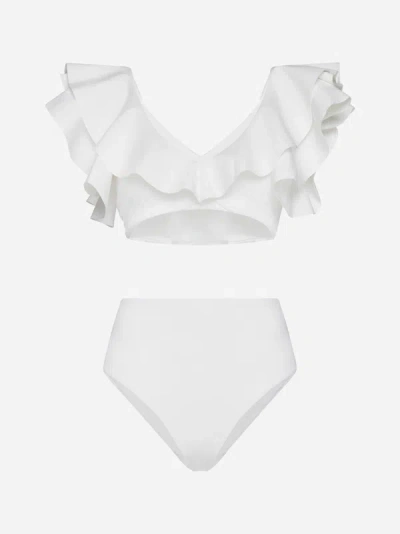 Shop Maygel Coronel Mila Bikini In Off White