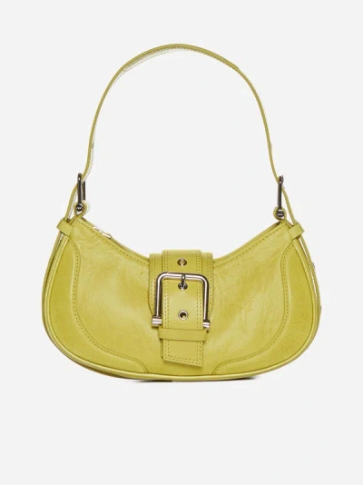 Shop Osoi Brocle Leather Hobo Bag In Yellow Green